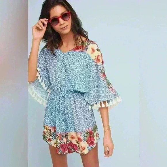 Farm Rio Anthropology Carmen Floral Romper - Picture 1 of 6